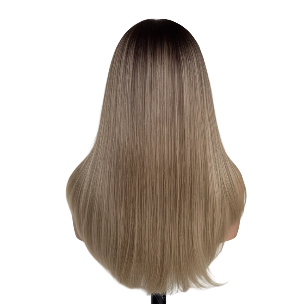 Layered Blonde with Dark Roots