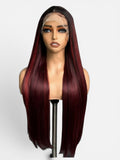 Lush Straight Wig Wine Ombré