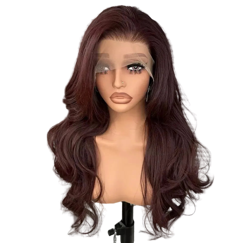 Reddish brown Wavy