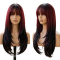 Black Roots Ombré Layered Fringe
