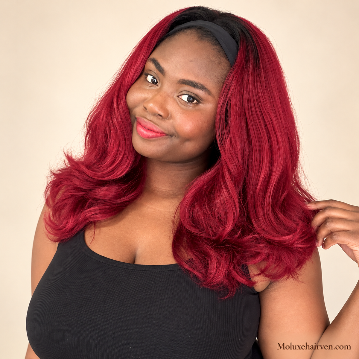 Yaki Band Wig (Burgundy)