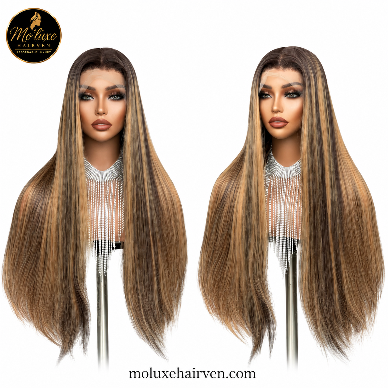 30” Lush Straight Wig Highlight
